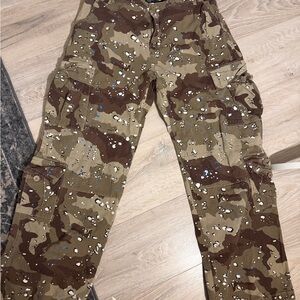 Fashion Nova Brown Camouflage Cargo Pants